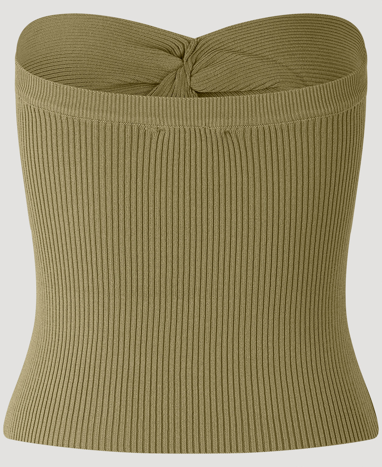 Notes du Nord Hollie Knitted Bandeau Top Knitwear 431 Soft Khaki