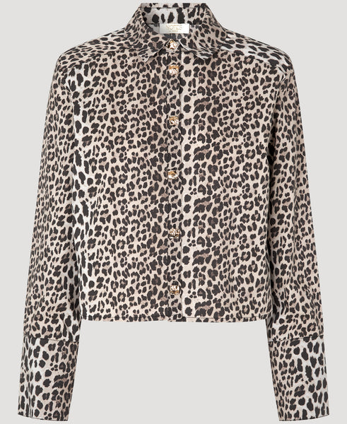 Ibi Shoulder Pad Shirt P - Leopard
