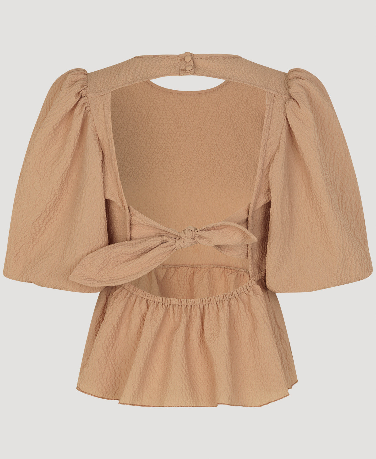 Notes du Nord Carrie Bow Blouse S Blouse 129 Tan